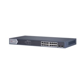 HIKVISION DS-3E1518P-SI Switch Gigabit PoE / Administrable / 16 Puertos 10/100/1000 Mbps PoE / 2 Puertos SFP / Configuracion Re