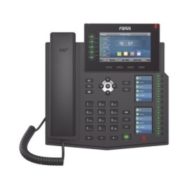 FANVIL X6U Telefono IP Empresarial con Estandares Europeos 20 lineas SIP con pantalla LCD a color 60 teclas DSS/BLF puertos Gig