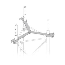 SYSCOM TOWERS SJB-30G Brida para sujecion de retenida compatible con tramos STZ30G Galvanizado por Inmersion en Caliente.