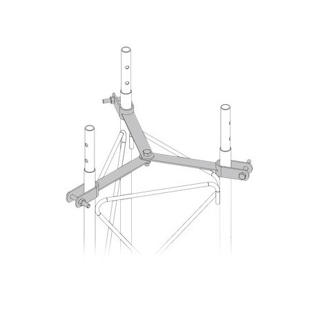 SYSCOM TOWERS SJB-30G Brida para sujecion de retenida compatible con tramos STZ30G Galvanizado por Inmersion en Caliente.