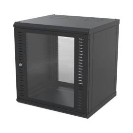 LINKEDPRO BY EPCOM SR-1912-GFP Gabinete para Montaje en Pared Cuerpo Fijo con 12 Unidades de Rack de 19in Puerta de Cristal Tem