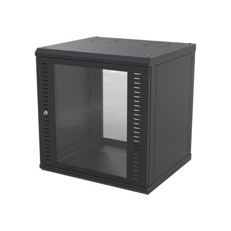 LINKEDPRO BY EPCOM SR-1912-GFP Gabinete para Montaje en Pared Cuerpo Fijo con 12 Unidades de Rack de 19in Puerta de Cristal Tem