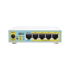 MIKROTIK RB750UPR2 (hEX PoE LITE) RouterBoard 5 Puertos Fast Ethernet 4 con PoE Pasivo 1 Puerto USB