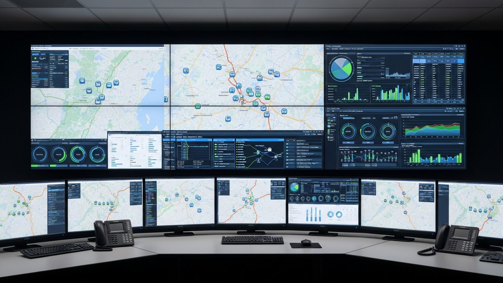 Panel de monitoreo de flotas vehiculares